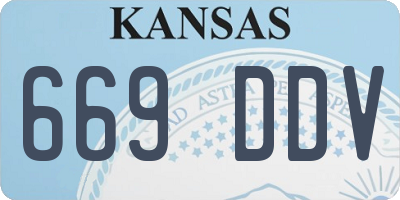 KS license plate 669DDV