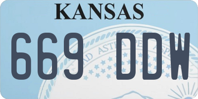 KS license plate 669DDW