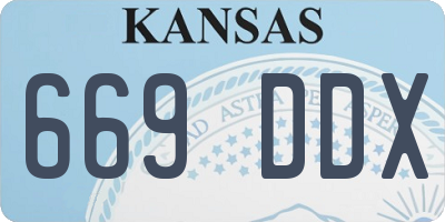 KS license plate 669DDX