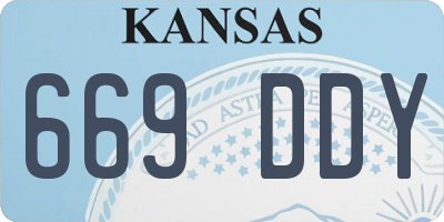 KS license plate 669DDY