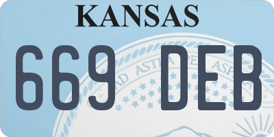 KS license plate 669DEB