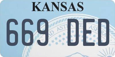 KS license plate 669DED