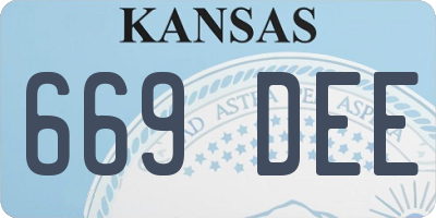 KS license plate 669DEE