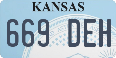 KS license plate 669DEH
