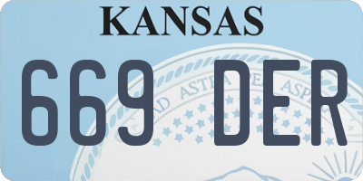 KS license plate 669DER