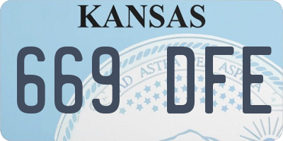 KS license plate 669DFE