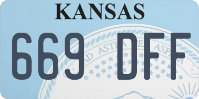 KS license plate 669DFF