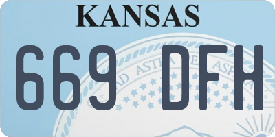 KS license plate 669DFH