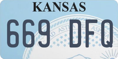 KS license plate 669DFQ