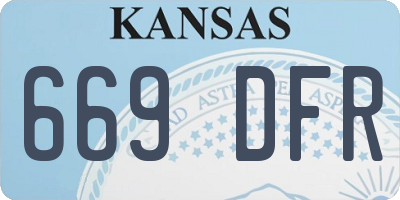 KS license plate 669DFR