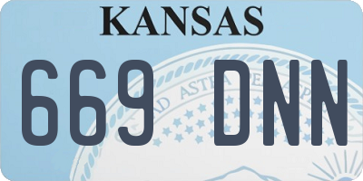 KS license plate 669DNN