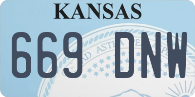 KS license plate 669DNW