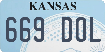 KS license plate 669DOL