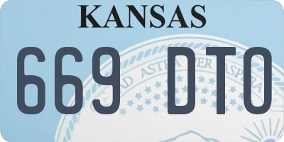 KS license plate 669DTO
