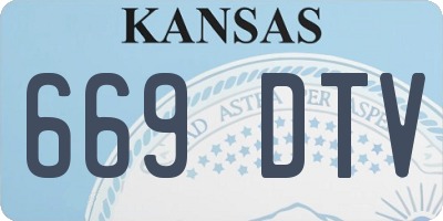 KS license plate 669DTV
