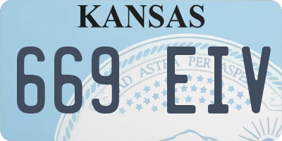 KS license plate 669EIV