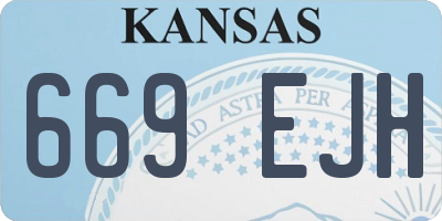 KS license plate 669EJH