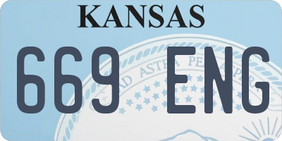KS license plate 669ENG