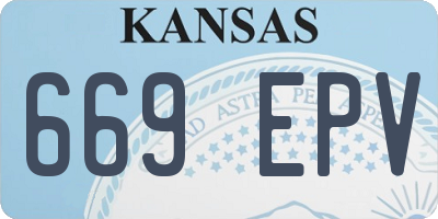 KS license plate 669EPV