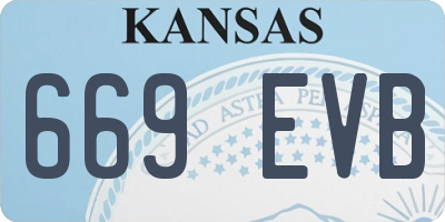 KS license plate 669EVB