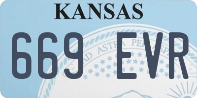 KS license plate 669EVR
