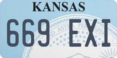 KS license plate 669EXI