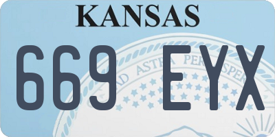 KS license plate 669EYX