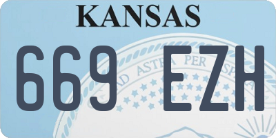 KS license plate 669EZH