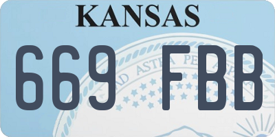 KS license plate 669FBB