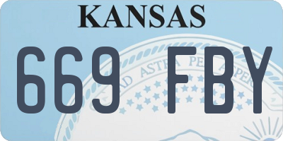 KS license plate 669FBY