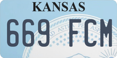 KS license plate 669FCM