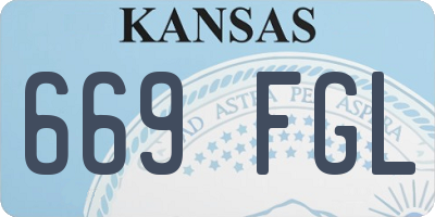 KS license plate 669FGL