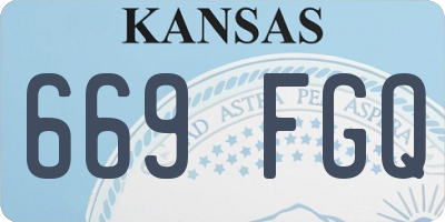 KS license plate 669FGQ