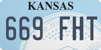 KS license plate 669FHT
