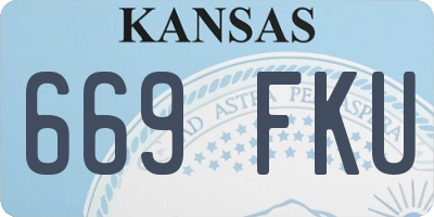 KS license plate 669FKU