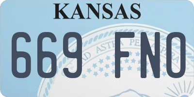 KS license plate 669FNO