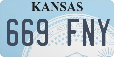 KS license plate 669FNY