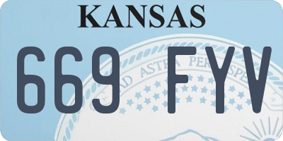 KS license plate 669FYV