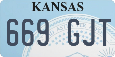 KS license plate 669GJT