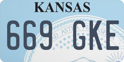 KS license plate 669GKE
