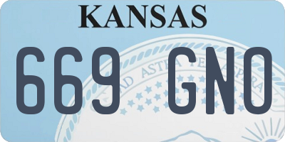 KS license plate 669GNO