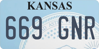 KS license plate 669GNR