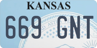 KS license plate 669GNT
