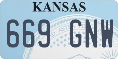 KS license plate 669GNW