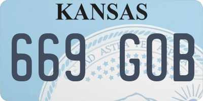 KS license plate 669GOB