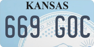 KS license plate 669GOC