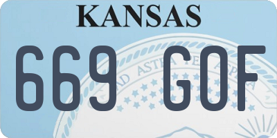 KS license plate 669GOF