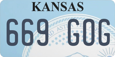 KS license plate 669GOG