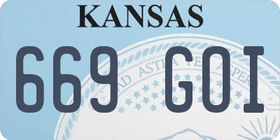 KS license plate 669GOI