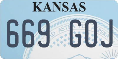 KS license plate 669GOJ